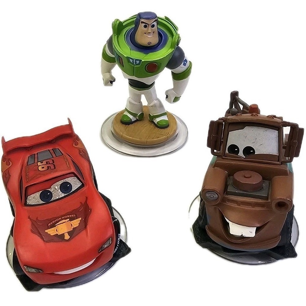 Disney Infinity Pixar Figure Lot Buzz Lightyear‎ Lightning McQueen Mater 1.0